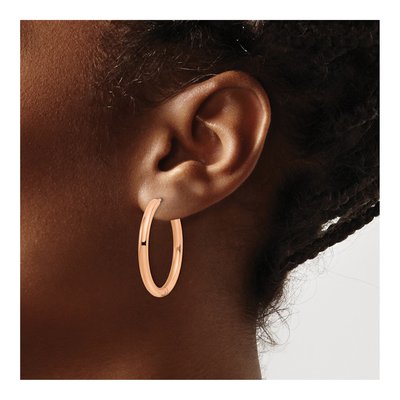 Stainless Steel 31mm IP Huggie Hoop Earrings – view 4