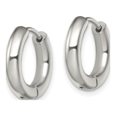 Stainless Steel 16mm Huggie Hoop Earrings – view 3