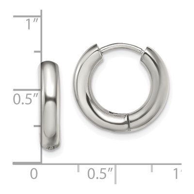 Stainless Steel 16mm Huggie Hoop Earrings – view 5