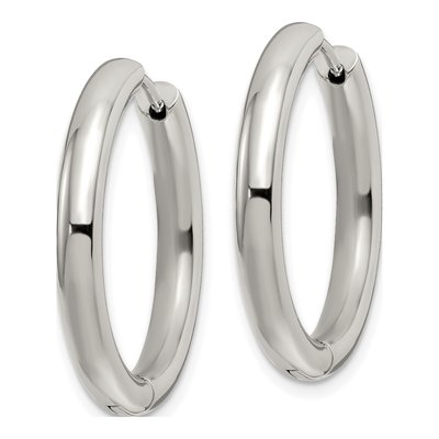 Stainless Steel 26mm Huggie Hoop Earrings – view 3