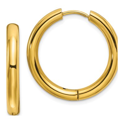 Stainless Steel 26mm Huggie Hoop Earrings