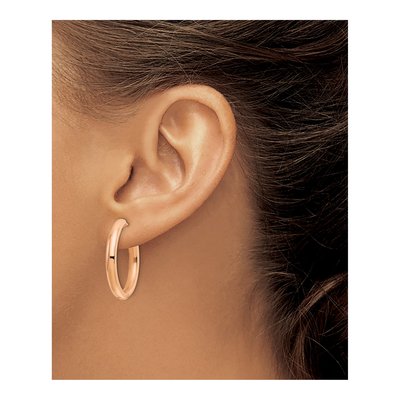 Stainless Steel 26mm Huggie Hoop Earrings – view 4