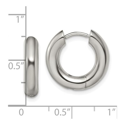 Stainless Steel 17mm Huggie Hoop Earrings – view 5
