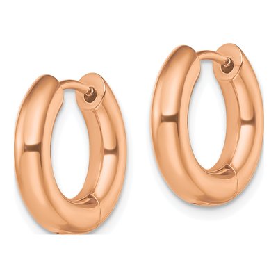 Stainless Steel 17mm Huggie Hoop Earrings – view 3