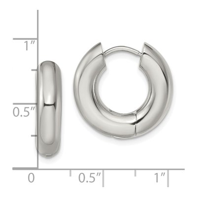 Stainless Steel 19mm Huggie Hoop Earrings – view 5