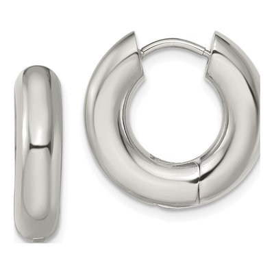 Stainless Steel 19mm Huggie Hoop Earrings