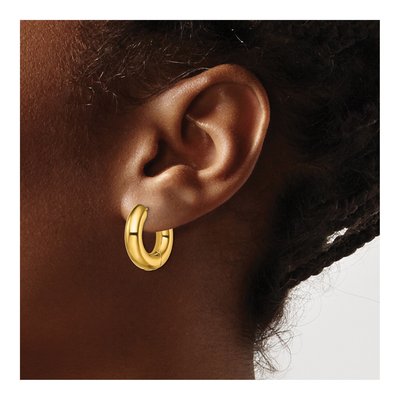 Stainless Steel 19mm Huggie Hoop Earrings – view 4