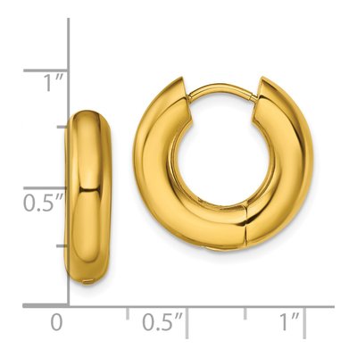 Stainless Steel 19mm Huggie Hoop Earrings – view 5