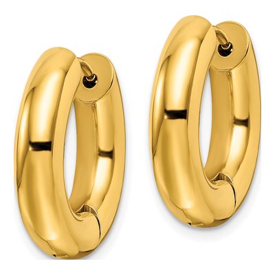 Stainless Steel 21mm Huggie Hoop Earrings – view 3
