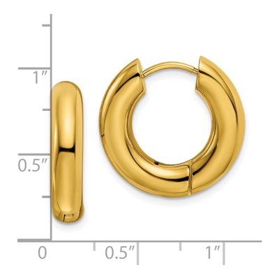 Stainless Steel 21mm Huggie Hoop Earrings – view 5