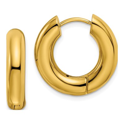 Stainless Steel 21mm Huggie Hoop Earrings