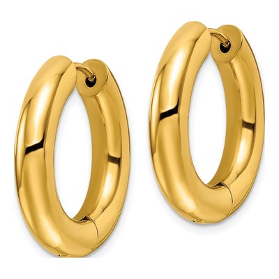 Stainless Steel 25mm Huggie Hoop Earrings – view 3