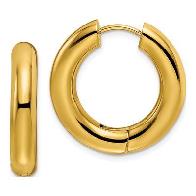 Stainless Steel 25mm Huggie Hoop Earrings