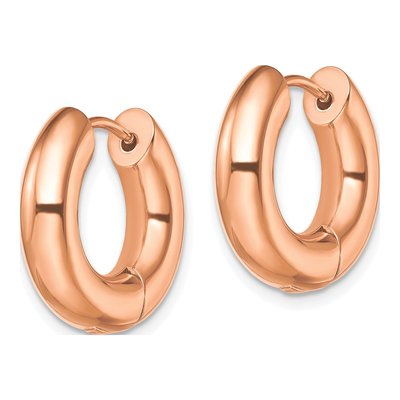 Stainless Steel 19mm IP Huggie Hoop Earrings – view 3