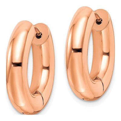 Stainless Steel 21mm IP Huggie Hoop Earrings – view 3
