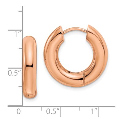 Stainless Steel 21mm IP Huggie Hoop Earrings – view 5