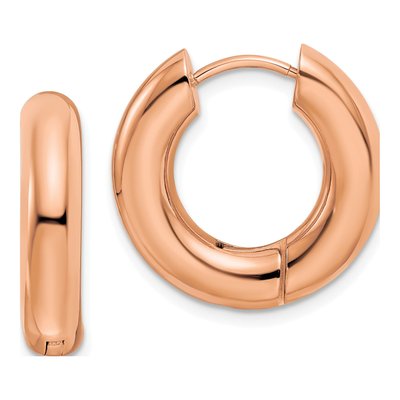 Stainless Steel 21mm IP Huggie Hoop Earrings