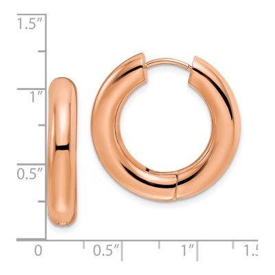 Stainless Steel 25mm IP Huggie Hoop Earrings – view 5