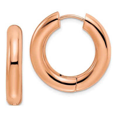 Stainless Steel 25mm IP Huggie Hoop Earrings