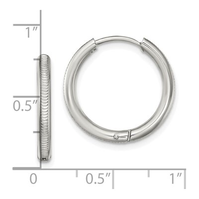 Stainless Steel 20mm Huggie Hoop Earrings – view 5