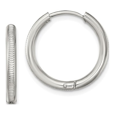 Stainless Steel 20mm Huggie Hoop Earrings