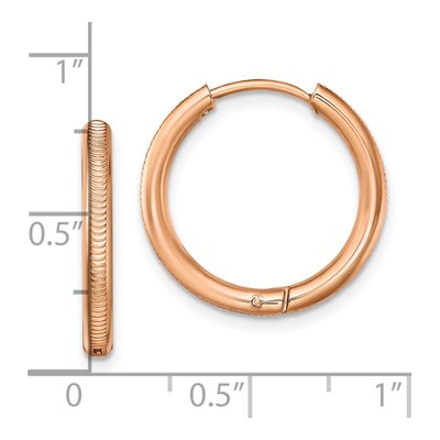 Stainless Steel 20mm IP Huggie Hoop Earrings – view 5
