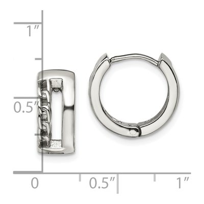 Stainless Steel 13mm Huggie Hoop Earrings – view 5