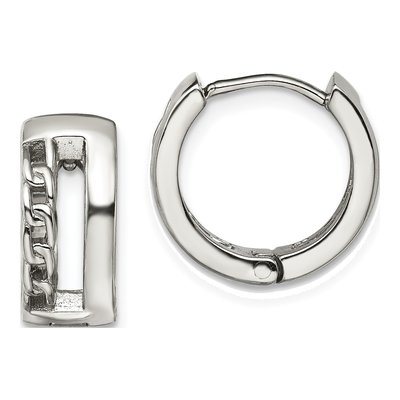 Stainless Steel 13mm Huggie Hoop Earrings
