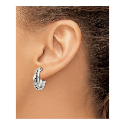 Stainless Steel 21mm Hoop Earrings – view 4