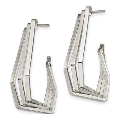 Stainless Steel 32mm Hoop Earrings – view 3