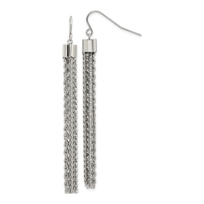 Stainless Steel Multi Strand Dangle Earrings