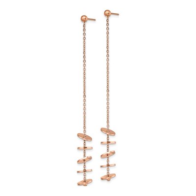 Stainless Steel IP Dangle Earrings – view 3