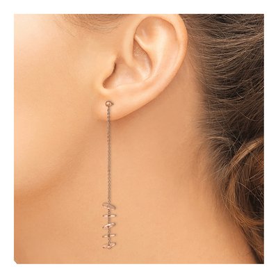 Stainless Steel IP Dangle Earrings – view 4