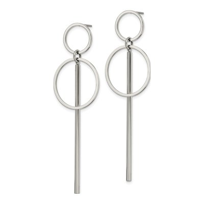 Stainless Steel Dangle Earrings – view 3