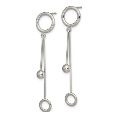 Stainless Steel Dangle Earrings – view 3
