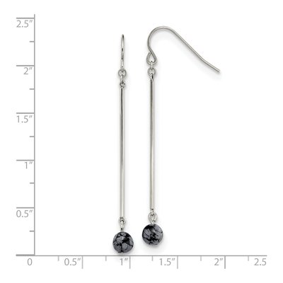 Stainless Steel Snowflake Dangle Earrings – view 5