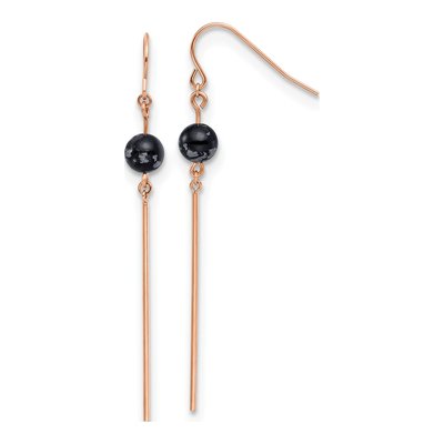 Stainless Steel Snowflake Dangle Earrings