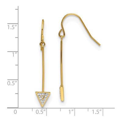 Stainless Steel Crystal IP Dangle Earrings – view 5