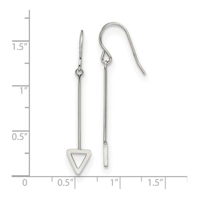 Stainless Steel Triangle Dangle Earrings – view 5