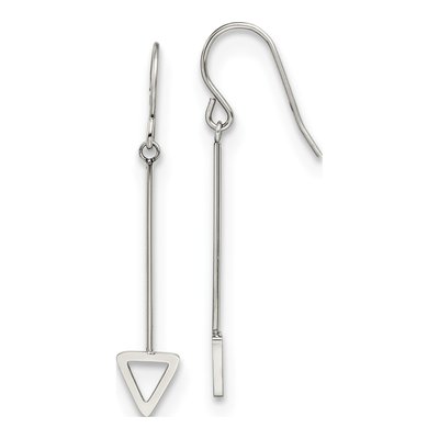 Stainless Steel Triangle Dangle Earrings