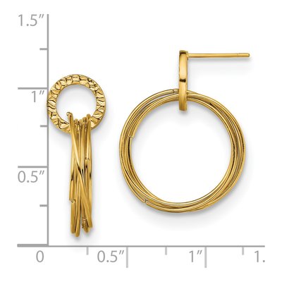 Stainless Steel IP Circles Dangle Earrings – view 5