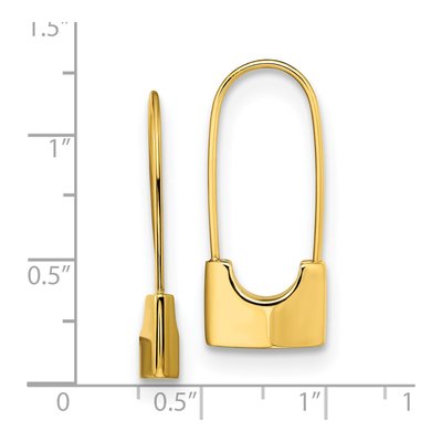 Stainless Steel Lock Dangle Earrings – view 5