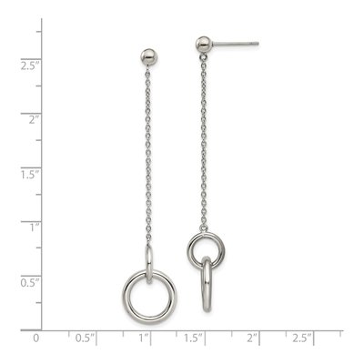 Stainless Steel Circles Dangle Earrings – view 5