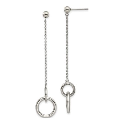 Stainless Steel Circles Dangle Earrings