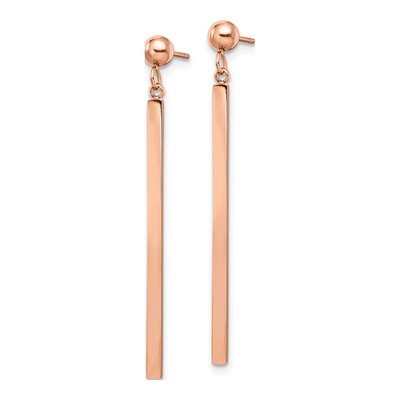 Stainless Steel IP Bar Dangle Earrings – view 3