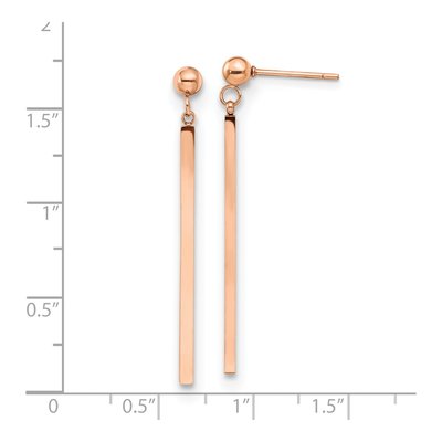 Stainless Steel IP Bar Dangle Earrings – view 5