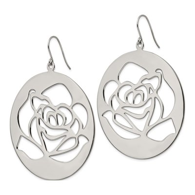 Stainless Steel Cut-Out Dangle Earrings – view 4
