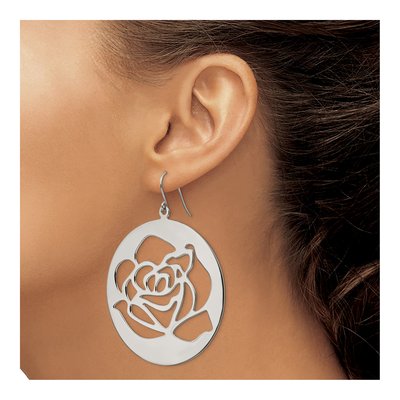 Stainless Steel Cut-Out Dangle Earrings – view 5