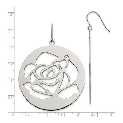 Stainless Steel Cut-Out Dangle Earrings – view 6