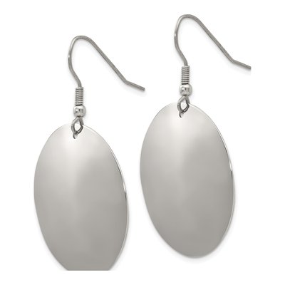 Stainless Steel Disc Dangle Earrings – view 4